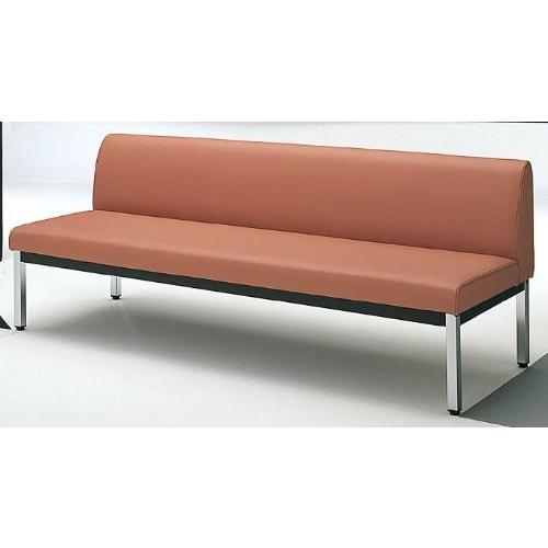 コクヨ ロビーチェア150 角パイプメッキ脚 幅1200×奥行き600 アームレス・布 カラー JQ94