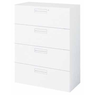 コクヨ エディア 収納システム 高さ1185MMタイプ 下置き ラテラル4段 幅800×奥行き450MM カラー SAW ホワイト