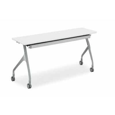 コクヨ 会議用テーブル エピファイ 会議用テーブル 天板フラップ式 配線キャップなし パネル付き 直線タイプ 幅1800×奥行き45