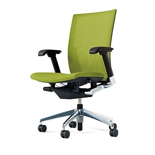 イトーキ デスクチェア ヴェント 可動肘付 ランバーサポートなし アルミミラー脚 KE-837JB-Z9Q6