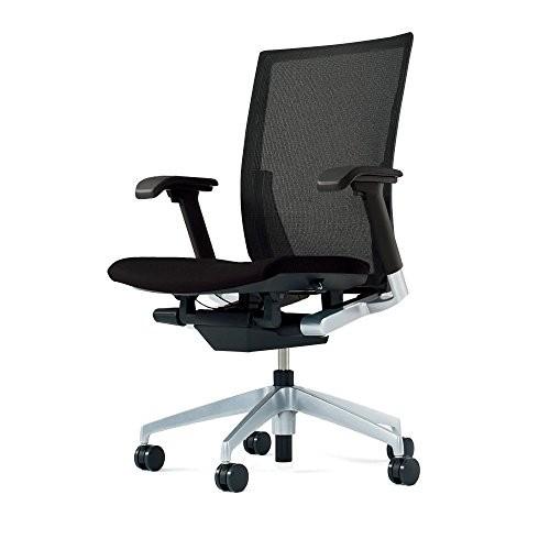 イトーキ デスクチェア ヴェント 可動肘付 ランバーサポート付 シルバーメタリック脚 KE-867JB-Z5T1