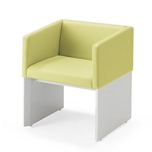 コクヨ　ロビーチェア SSシリーズ CN-1501AVRL1 ロビー向け アームチェア PUレザー ペールライム