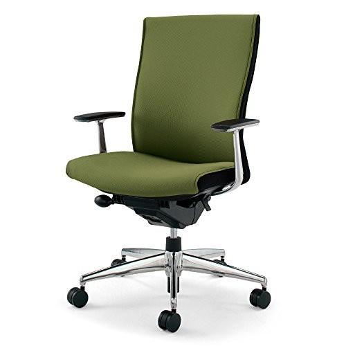 コクヨ オフィスチェア プント CR-GA2443F6GMQ5-V ハイバック アルミ肘 布 スタンダード オリーブグリーン