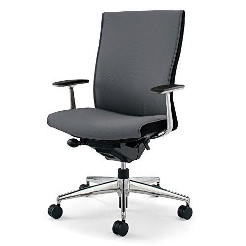 コクヨ オフィスチェア プント CR-GA2443F6GME5-W ハイバック アルミ肘 布 スタンダード ダルグレー