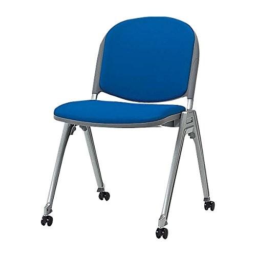 生興 ミーティングチェアー MCA-N50シリーズ キャスター付 肘なし 布張り MCA-N50FC ブルー