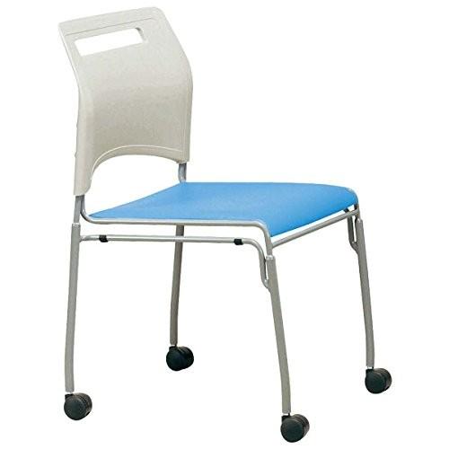 生興 ミーティングチェアー SFIシリーズ スタッキング 紛体塗装脚 キャスター付 SFI-DAC1 オレンジ