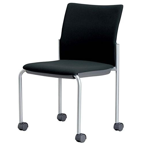 生興 ミーティングチェアー MCC-880シリーズ 肘なし キャスター付 4本脚 紛体塗装脚 ビニールレザー張り MCC-882V Pブ