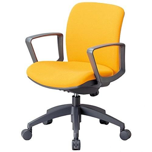 生興 OA-2100シリーズ 背ロッキングタイプ ローバック サークル肘付 OA-2115BF イエロー