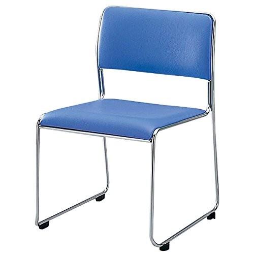 生興 ミーティングチェアー SKSシリーズ スタッキング メッキ脚 ビニールレザー張り SKS-615LN ワイン