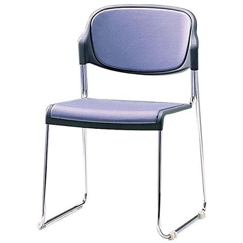 生興 ミーティングチェアー SM02シリーズ スタッキング ステンレス脚 ポリオレフィンクロス張り SM02-CY グレー