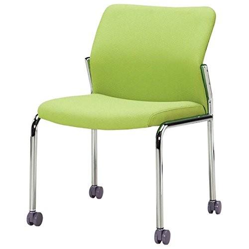 生興 ミーティングチェアー MC-S220シリーズ キャスター付 肘なし 布張り MC-S220FC ブラック