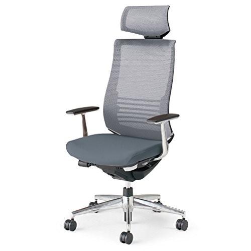 コクヨ オフィスチェア ベゼル CR-A2865E6GME3-W ヘッドレスト ランバーサポート付 アルミ肘 アルミ脚 ブラックフレー