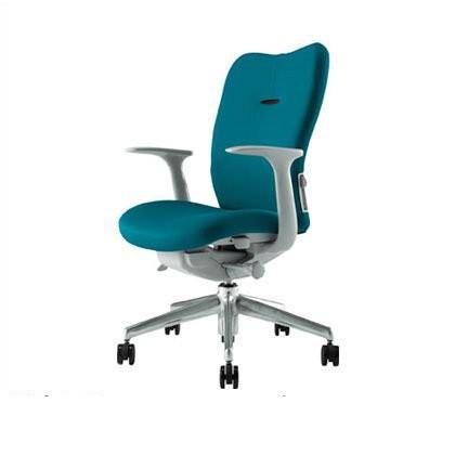 ナイキ ミドルバックチェアー 「エネア」 肘付き 布 ライトグリーン ZE511FLGR