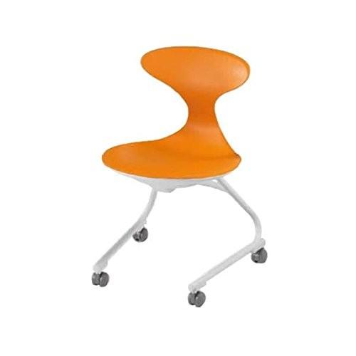 コクヨ ミーティングチェア CAMPUSUP キャンパスアップ CAC-210E1-W ソフトタンジェリン