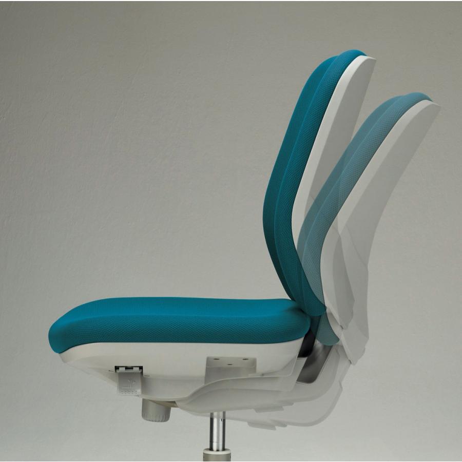 ライオン事務器 品番42018 オフィスチェアー〈セレーナ〉 No.2920F　ティールグリーン