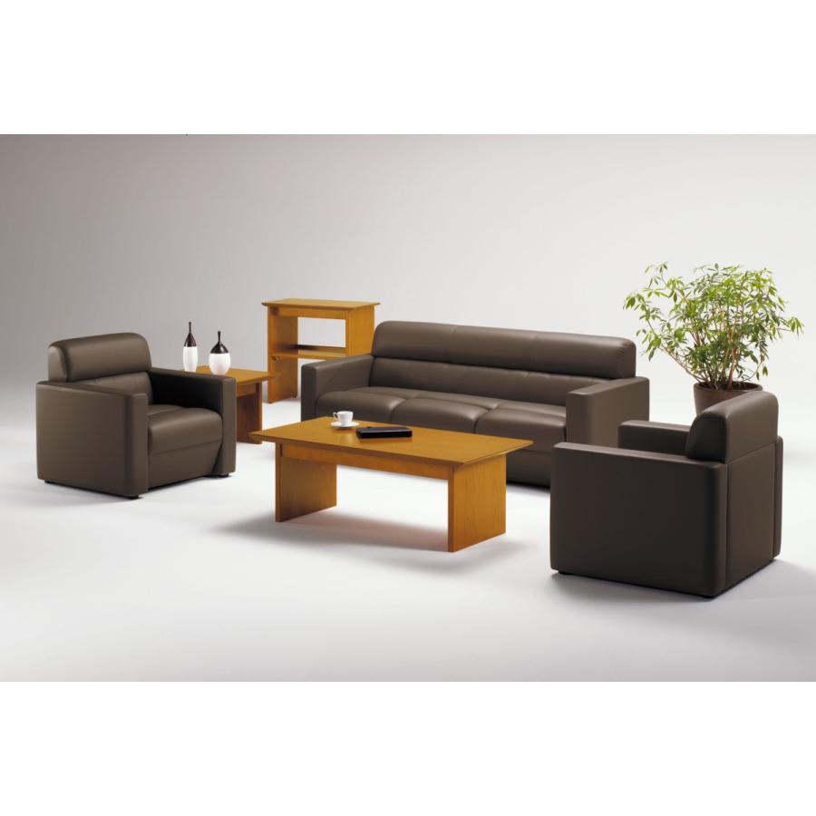 ライオン事務器 品番52825 応接用ソファー　S-575-SF　ブラック