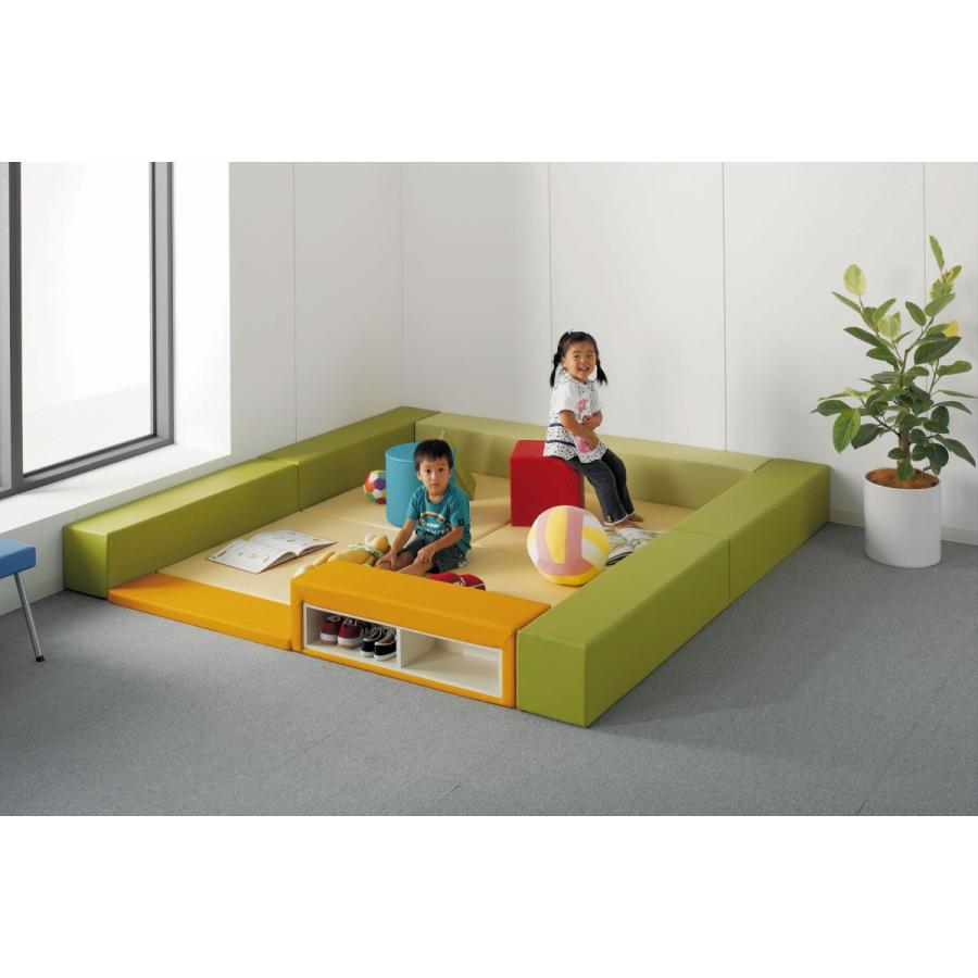 ライオン事務器 品番60009 キッズファニチュア　アースパーク　ベンチ　EP-900B　アースグリーン