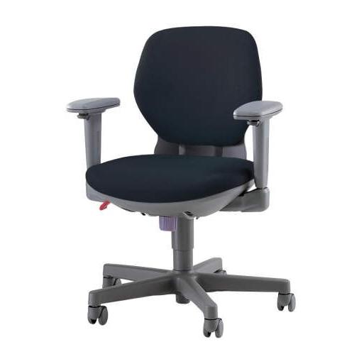 ライオン事務器 品番68698 オフィスチェアー　No.2112F　ブラック