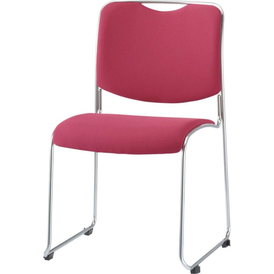 ライオン事務器 品番69334 スタッキングチェアー　No.640F　ローズ