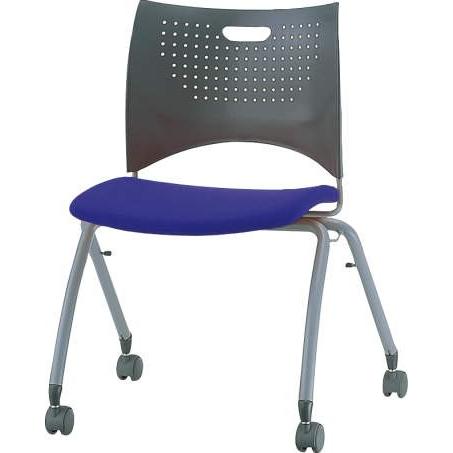 ライオン事務器 品番69444 ミーティング用チェアー　No.1210F　プラネットブルー