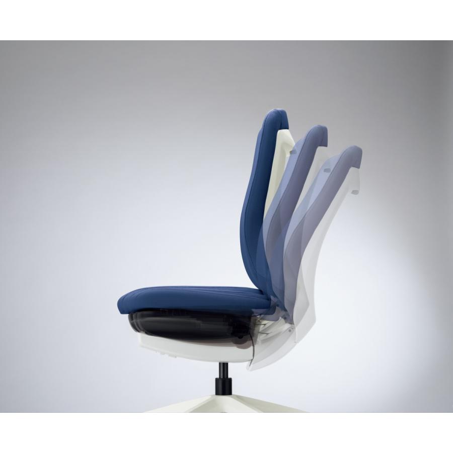 ライオン事務器 品番75186 オフィスチェアー　ソフトオレンジ　ホワイトシェル　ハイバック／サークルアーム　No.3521S-W