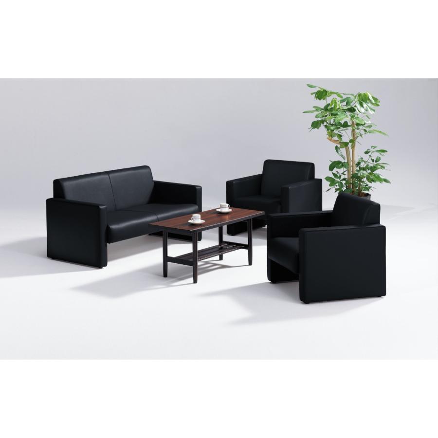 ライオン事務器 品番75774 応接用ソファー　S-190SF　ブラウン