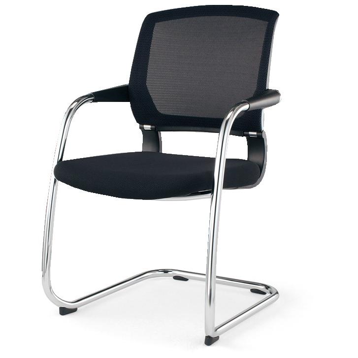 コクヨ品番 CK-M795KZB6 会議イス　サテリテ　メッキ・カンチレバー脚 W545xD585xH865xSH435 ＦＯＳＴＥＲ