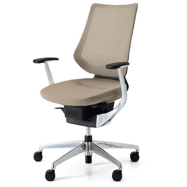 コクヨ品番 CR-GA3443E6G4M4-W オフィスチェア　イング　メッシュ・バーチカルタイプ　アルミ脚 W710xD610xH975