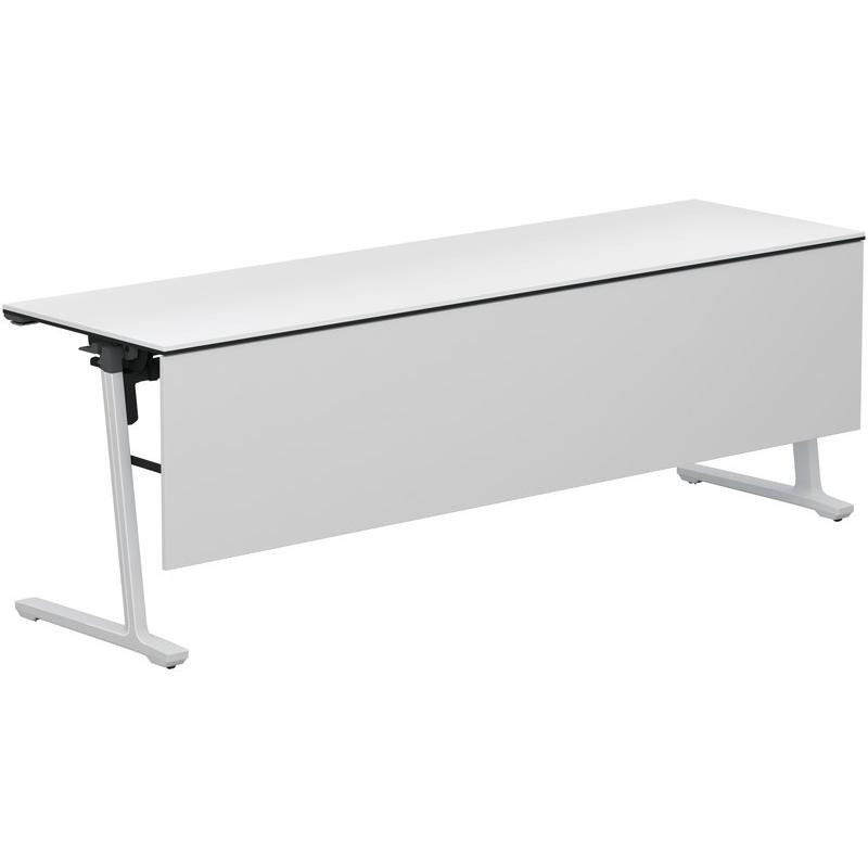 コクヨ品番 KT-PWS1409SAWPAWNN フラップ天板会議テ−ブル　カ−ム　配線無　木パネル付　棚付 W2100xD600xH720 カーム