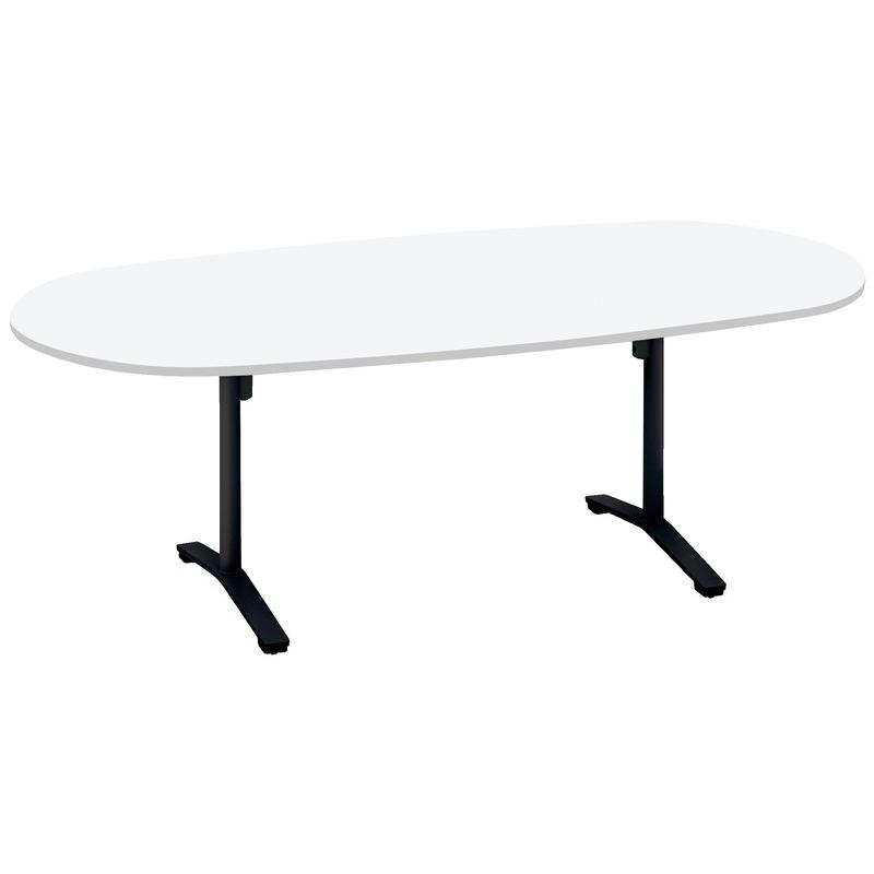 コクヨ品番 MT-VD211E6AMAW-E 会議テーブル　ビエナ　固定楕円天板　配線付塗装脚アジャスター W2100xD1050xH720 ビエナ MT-V211E6AMAW-E ミーティング用テーブル ビエナ 角形天板(配送・組立