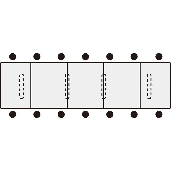 コクヨ品番 WT-204PAW 会議テーブル　ＷＴ２００　角形メラミン天板 W5600xD1500xH720 ＷＴ−２００
