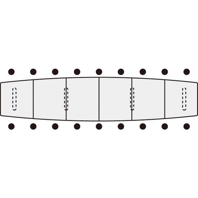 コクヨ品番 WT-216PAW 会議テーブル　ＷＴ２００　ボート形メラミン天板 W7200xD1600xH720 ＷＴ−２００