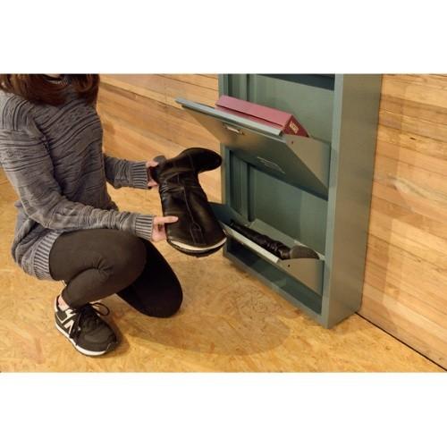 シューズラック シューズロッカー スチール おしゃれ かっこいい 玄関 頑丈 3段 扉付き 安い ロッカー 靴箱 下駄箱 省スペース スリム ハンマートーン Aztpn 33gr Arrows Furniture 通販 Yahoo ショッピング