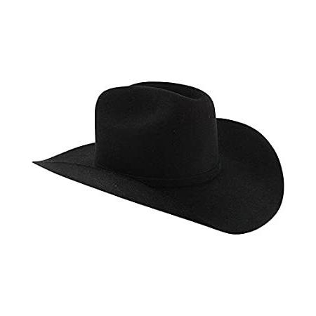 Stetson Men's Apache 4X Buffalo Felt Cowboy Hat Black 7好評販売中 その他帽子