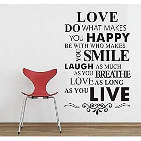 新品本物 Live Happy Diy Stickers Wall Quotes Home World Design A 日用品 雑貨 輸入品の専門店です Laugh In Smile Love 趣味 実用 教養 Carrozzeriacomi It