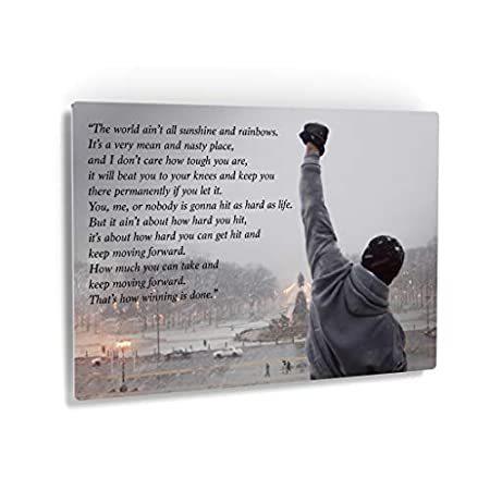 見事な Art Wall Balboa Rocky Design Art Smile 日用品 雑貨 輸入品の専門店です Speech Quot Motivational Print Metal 趣味 実用 教養 Smssvg Org