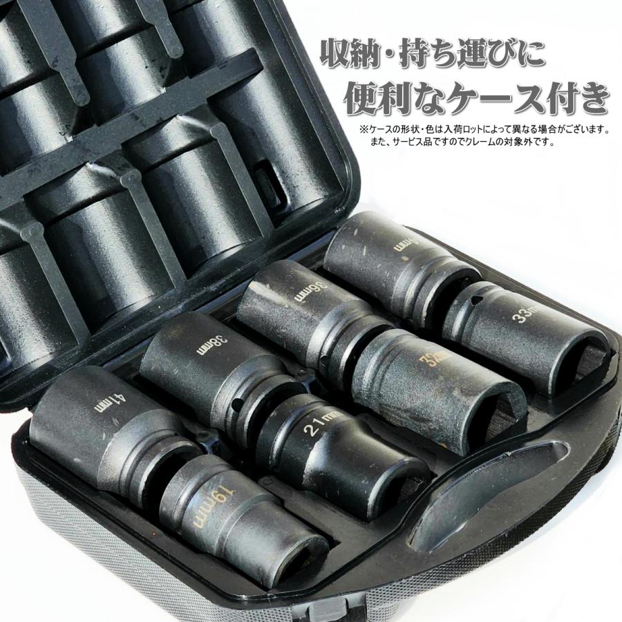 エアーインパクトレンチ ソケット セット 8本 3200N.m 25.4mm 1 エアーインパクトレンチ ソケット セット 8本 3200N.m 25.4mm 1