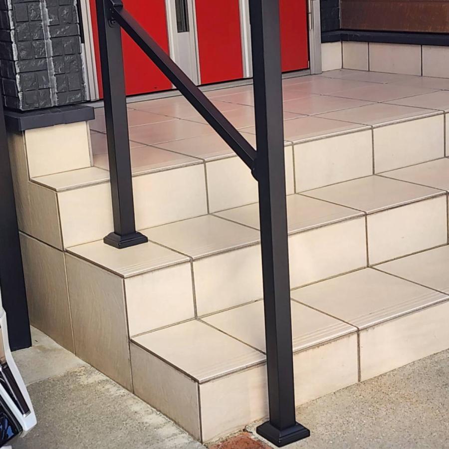 手すり付き階段 2段 室内外用