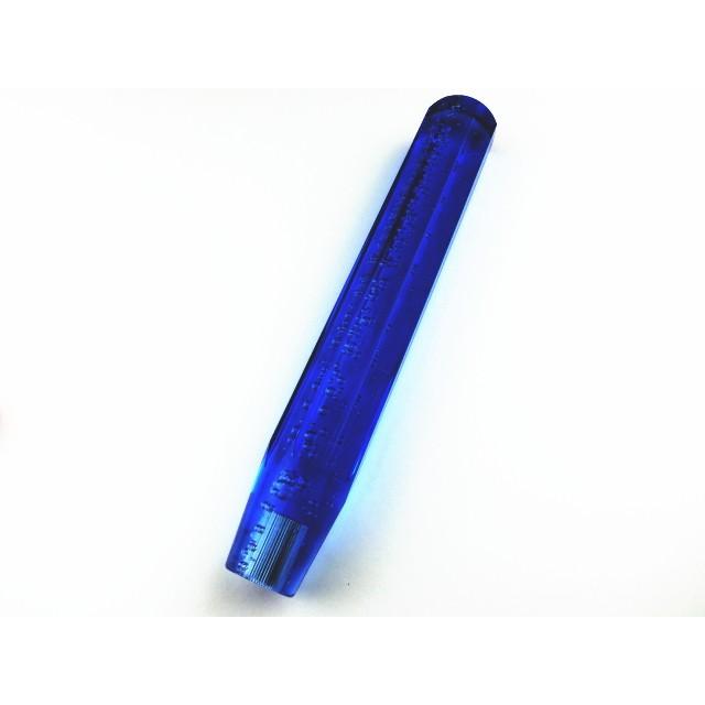 クリスタル シフトノブ アクア 八角 300mm 青 ブルー : OFFICE K