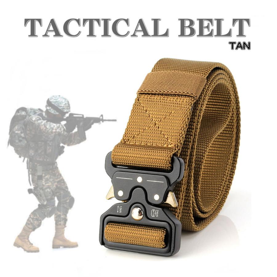 タクティカルベルト サバゲー ミリタリー ナイロンベルト 米軍 ワンタッチバックル コブラバックル ホルスター ポーチ 装備 タン :TAC-BELT-T:OFFICE K 通販 ワンタッチバックル ベルト タクティカルベルト サバゲー 装備 作業用