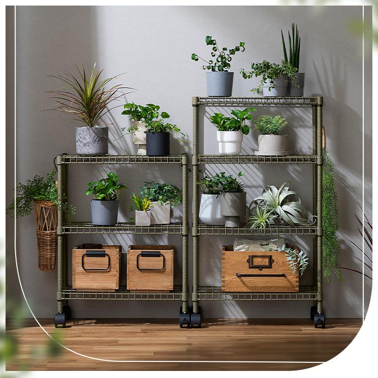 IRIS OHYAMA（アイリスオーヤマ） スチールラック キャスター付き 幅