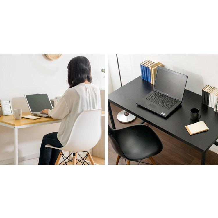 シンプルワークデスク 120cm パソコンデスク 作業台 勉強机頑丈設計ブラック シンプルデスク パソコンデスク ワークデスク 平机 モニタアーム