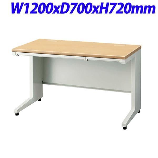 プラス UJDeskシリーズ 平机 天板ホワイトメープル W1200×D700×H720mm UJ-127H WM/W4 [ スチールデスク オフィスデスク 事務机 デスク 机 オフィス家具 ]