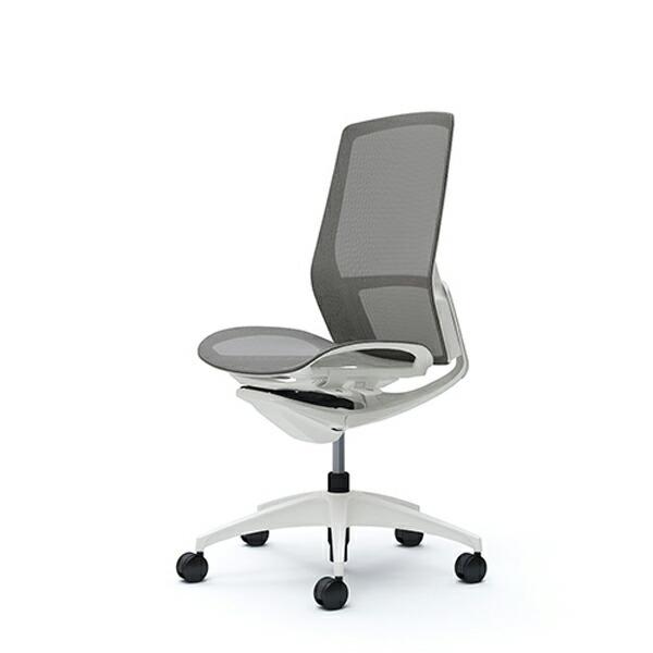 『受注生産品』オカムラ オフィスチェア フィノラ 肘なし ハイバック メッシュ座 ミディアムグレー C735WW-F1F2