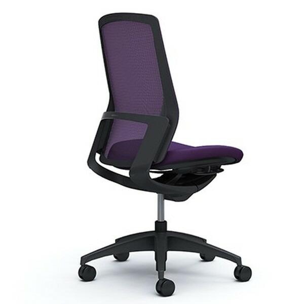 『受注生産品』オカムラ フィノラ ハイバック 肘なし ブラックパネル ブラックボディ ブラック脚 座クッション パープル C737MR F1G0_1
