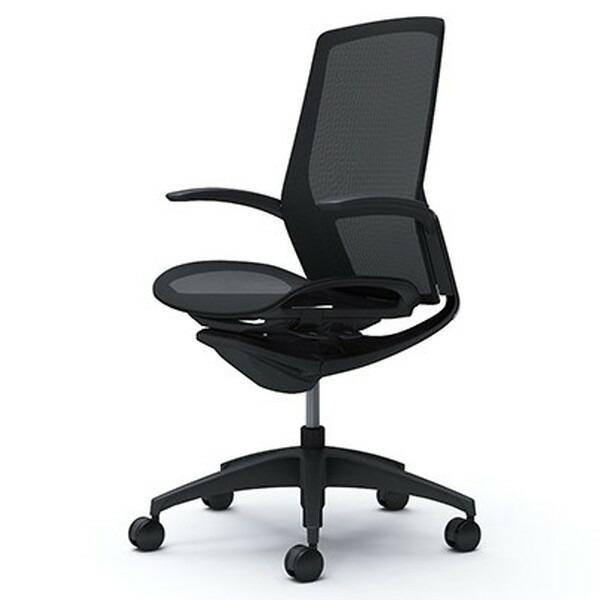 オカムラ フィノラ ハイバック デザイン肘 ブラックパネル ブラックボディ ブラック脚 座メッシュ ブラック C745MR F1E1