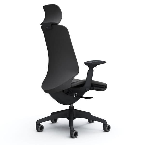 『受注生産品』 オカムラ スフィア EXハイ ブラックボディ 可動肘 座調節有 ウレタンキャスター インターロック CT4EFA_2