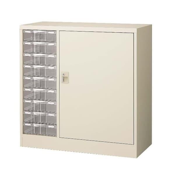 生興 コンビ書庫(プラスチック引出しタイプ・D400)  W880×D400×H880 B4CG-P109Lの画像