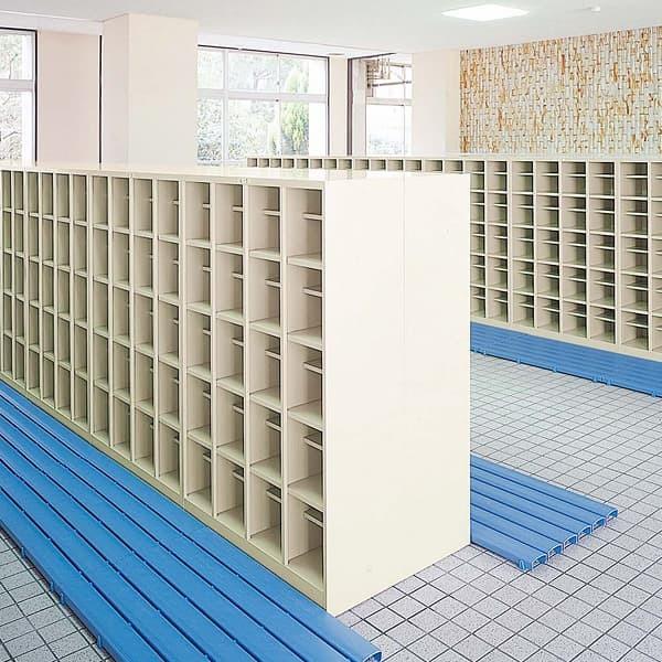 生興 オープンシューズボックス(D350) ニューグレー色 4列5段20人用(中棚付) W1000×D350×H1450 SBN-20 [ ロッカー シューズロッカー 下駄箱 オフィス家具 ]