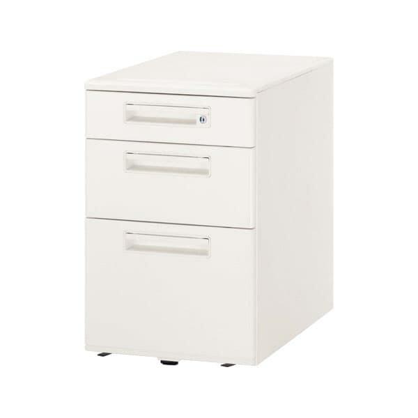 『受注生産品』 ライオン事務器 ビジネスデスク(YDHシリーズ)  ワゴン W395×D600×H611mm ホワイト  XDH-043AS-W 309-14